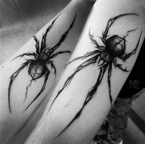 3d Black Widow Spider Best Tattoo Design Ideas