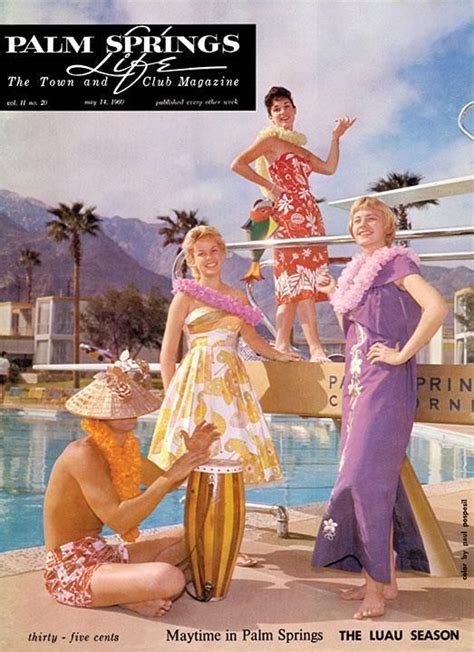 Palm Springs Life Cover Print 1960 May 14 Palm Springs Fashion