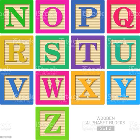 Wooden Alphabet Blocks Stock Illustration Download Image Now Istock