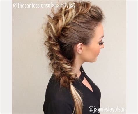 braided faux hawk prom hair … hair styles hair beauty braided hairstyles