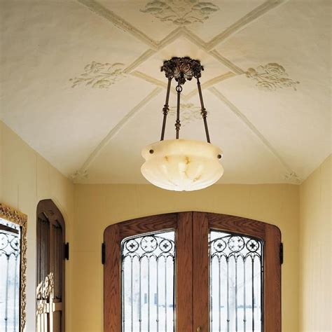 Outdoor hanging lights buying guide. 16" Diam Ornate Multi-Stem Alabaster Pendant | Brass ...