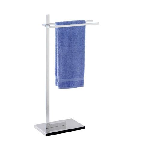 A freestanding towel rack will help you organize your towels without the need of wall attachment. Quadro Free Standing Towel Stand | Free standing towel ...