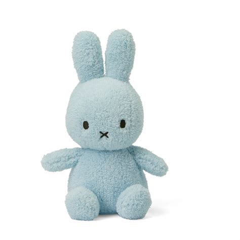 Miffy Bunny Plush Toy Light Blue Terry Fabric