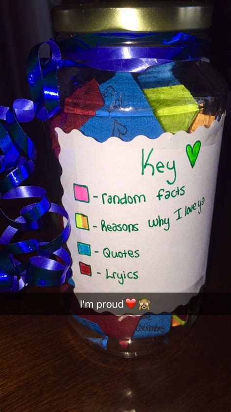 Bestfriend Homemade Birthday Jar Present Filled With Colored Post It