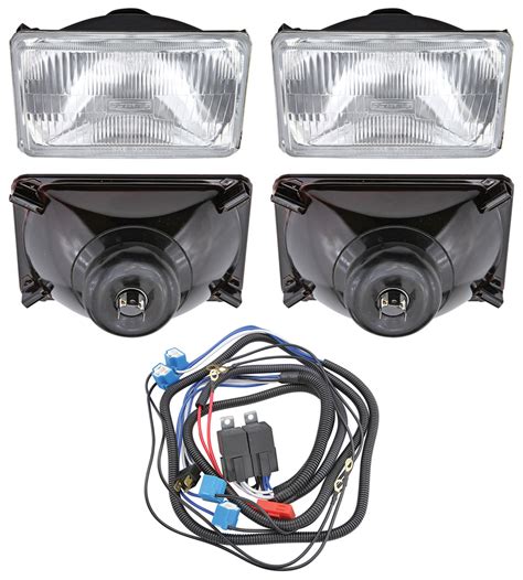 headlight upgrade 55 60 h4 x4 and harness 1975 88 gms w 4 x6 sealed beams