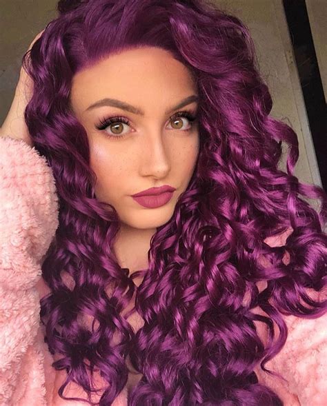 Hairdare Purple Hair Curly Hair Styles Beautiful Hair Color