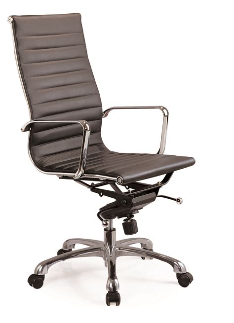 Modern black office chair with stainless steel base and wood top. J&M Furniture|Modern Furniture Wholesale > Modern Office ...
