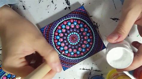 How To Paint Mandalas For BEGINNERS 9 Mini Mandala Canvas Tutorial
