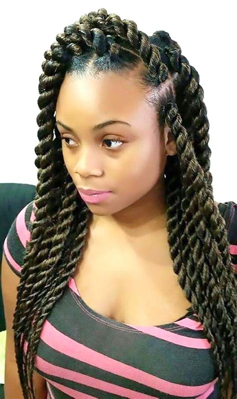 Braided hairstyles for girls with long hair. 100+ Best Havana Twist Braids Hairstyles 2020 For Black Women