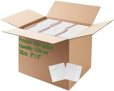 Pack Of 1200 Rigid Mailers 6x6 Paperboard Mailers 6 X 6 White Photo