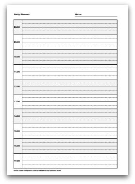 selection  printable daily planner formats