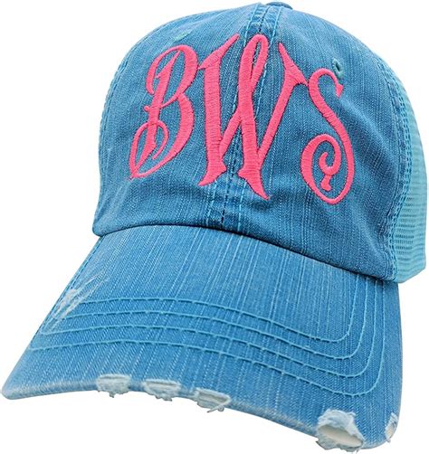 Loaded Lids Womens Customized Monogram Embroidered Baseball Cap