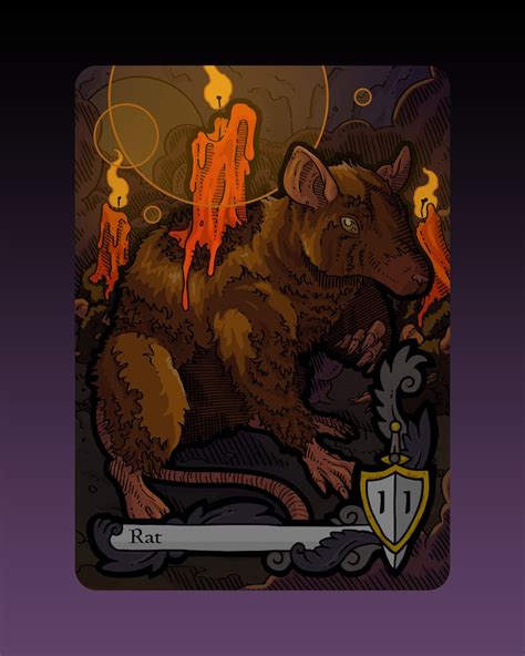 Rat Token Custom Altered Mtg Magic The Gathering Fantasy Etsy