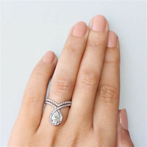 Diamond Wedding Rings Set Unique Diamond Engagement Ring And Etsy