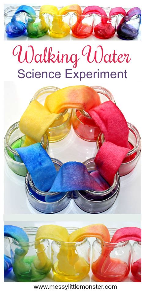 Rainbow Walking Water Science Experiment Water Science Experiments