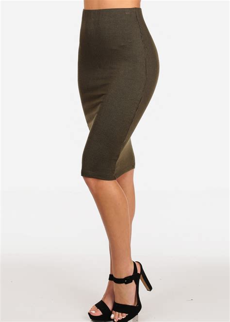 Moda Xpress Womens Pencil Skirt Professional Business Office Career Wear Sexy Pencil Pull On