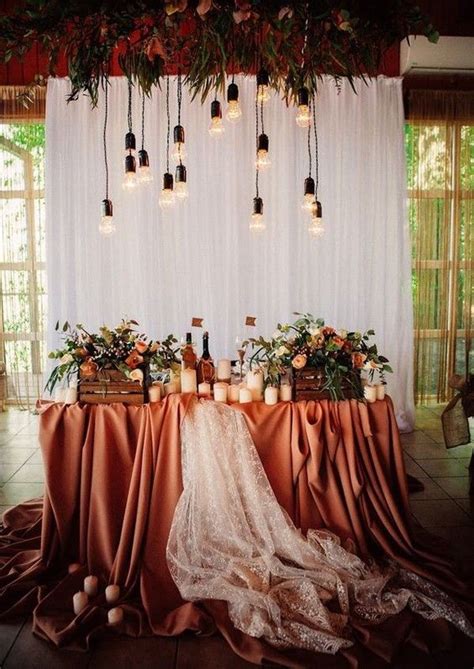 Rust Vintage Sweetheart Wedding Table Backdrops Fall Wedding Diy Fall