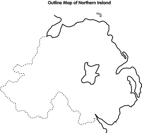 Cain Maps Outline Map Of Northern Ireland Small Map
