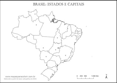 Mapa Pol Tico Do Brasil Estados E Capitais Coloring City