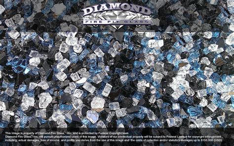 Diamond Ice Premixed Diamond Fire Pit Glass 1 Lb Crystal Package