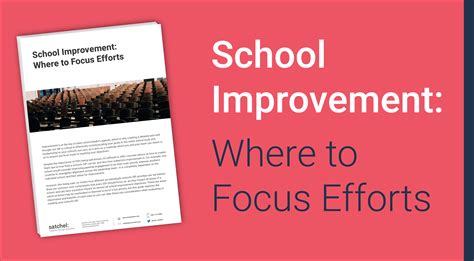 School Improvement Guide From The Satchel Resource Centre