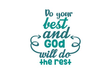 Do Your Best And God Will Do The Rest Quote Svg Cut Gráfico Por