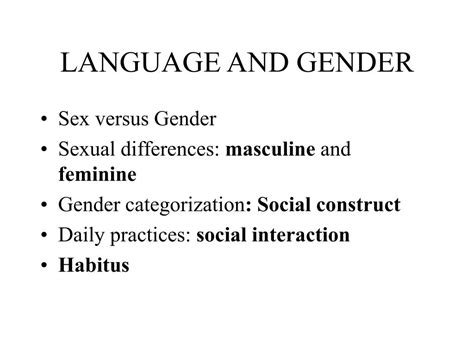 Ppt Gender And Language Powerpoint Presentation Free Download Id