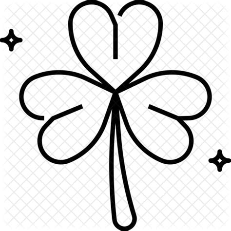Three Leaf Clover Icon Download In Line Style