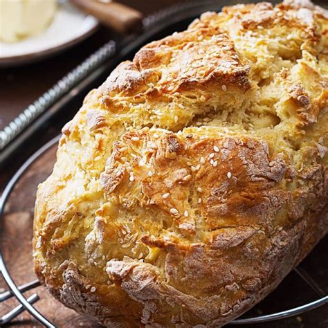 Flour, baking soda, buttermilk, and salt. Soda Bread Recipe with Honey & Sesame — Eatwell101