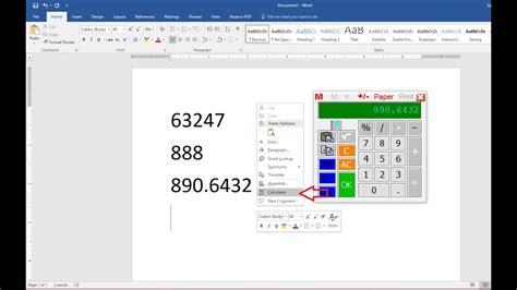 How To Add Calculator For Ms Word Do Calculation In Ms Word Doc Youtube