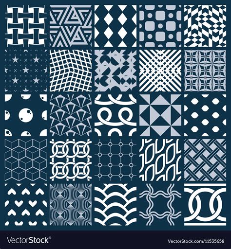Graphic Ornamental Tiles Collection Set Royalty Free Vector