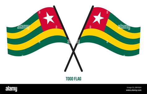Togo Drapeaux Vector Illustration Sur Fond Blanc Drapeau National Du