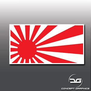 Jdm Rising Sun Flag Japan Japanese Car Window Bumper Vinyl Decal Sticker Drift Ebay
