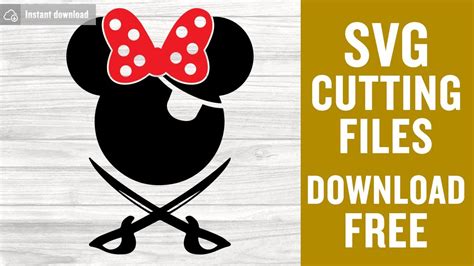 Minnie Pirate Svg Free Cut File For Cricut Youtube