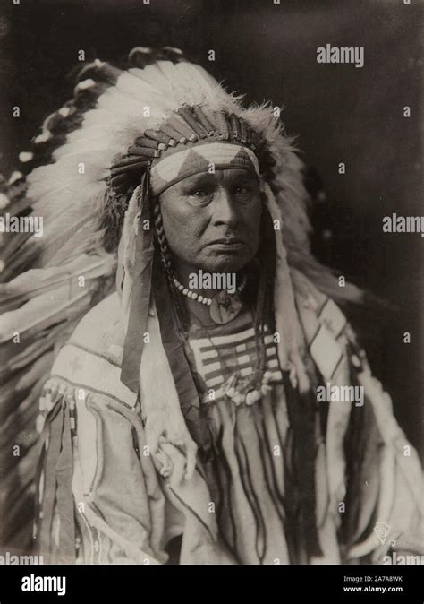 Vintage Native American Red Skinned Indian Portrait From The Old