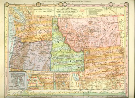Idaho Montana Washington Map
