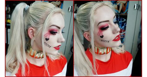 Harley Quinn Makeup Suicide Squad Daiscosplay Harley Quinn Youtube Makeup Diy Popsugar