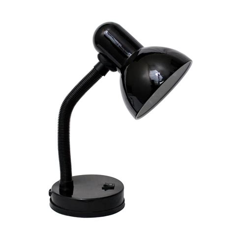 Flexible gooseneck versatile desk lamp. Simple Designs 13 in. Black Basic Metal Desk Lamp with ...
