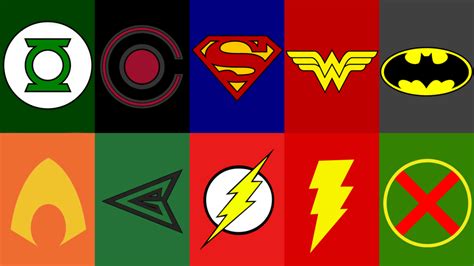 Justice League Logos The Main 10 By Robbedthief On Deviantart