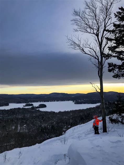 Stunning View from Pete's Peak in Old Forge NY. We had to snowmobile