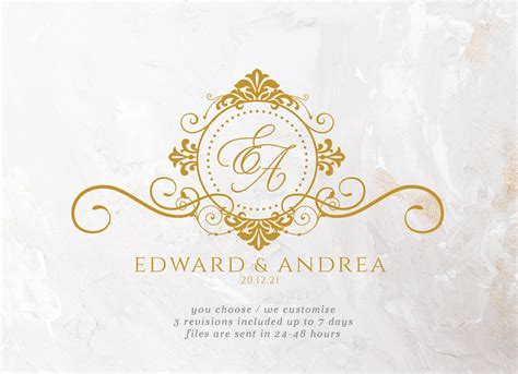 Wedding Logo Wedding Monogram Wedding Monogram Logo Luxury Etsy