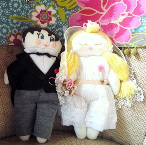 Reserved For Vicki Bride And Groom Rag Dolls Etsy Doll Clothes Dolls Groom
