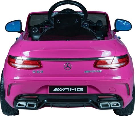 Elektrische Kinderauto Mercedes Benz S63 Amg Roze 12v Met