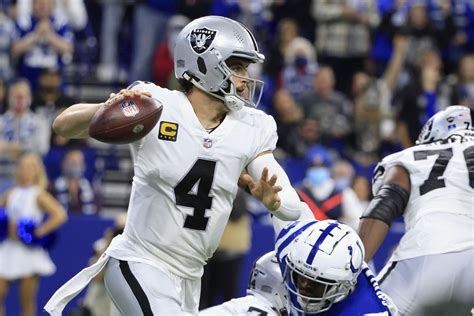 Colts Speculated As Potential Early Offseason Trade Suitor For Raiders QB Derek Carr Stampede Blue