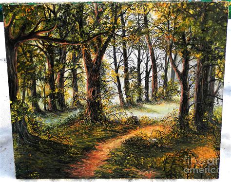 Mystic Forest Path Painting Painting By Julia Grigoreva Fine Art America