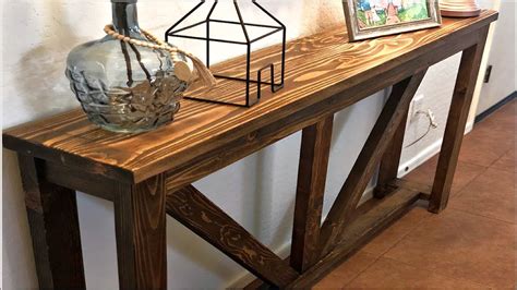 Simple Rustic Entry Table Diy Youtube