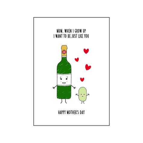 Funny Mother S Day Card Mother S Wine Card Greeting Cards Paper And Party Supplies