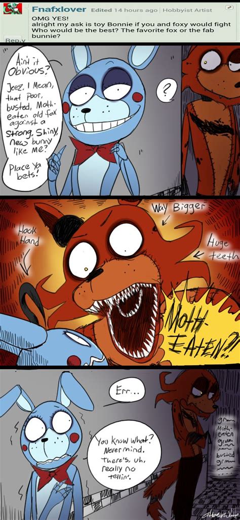 Fnaf Ask6 Toy Bonnie Vs Foxy By Atlas On