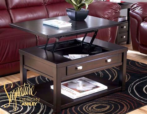 Masamune leaned over them, and smiled. Hatsuko Lift-Top Coffee Table - Brown
