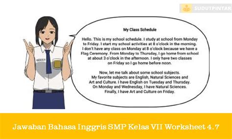 Jawaban Bahasa Inggris Smp Kelas Vii Worksheet 47